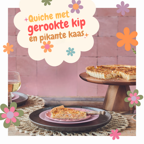 Quiche – met gerookte kip en speciaal pikante kaas